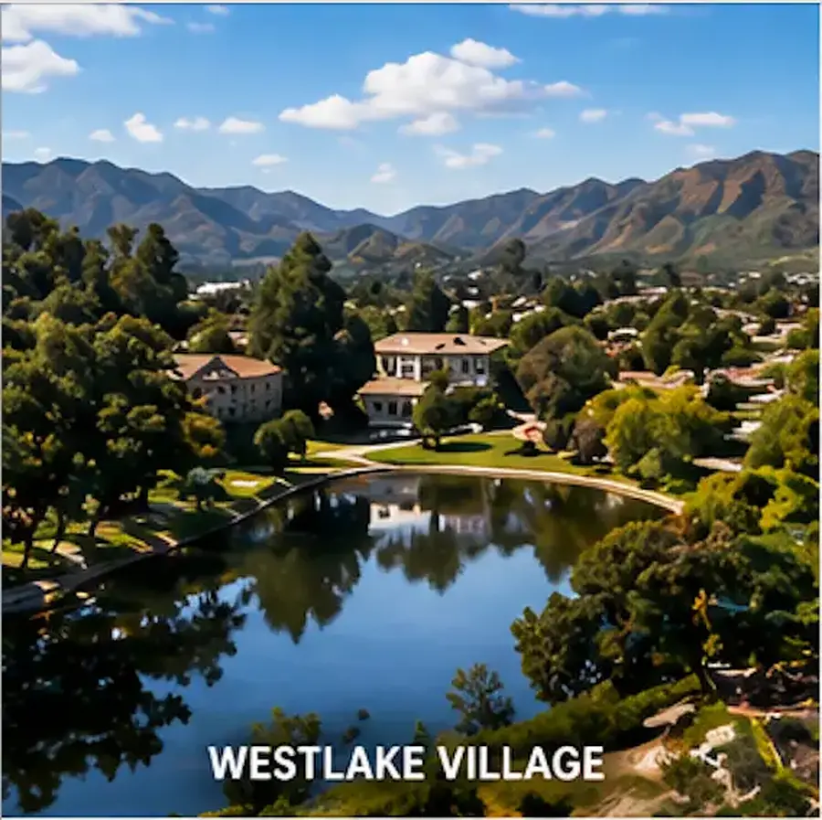 Westlake Village drain and sewer service area